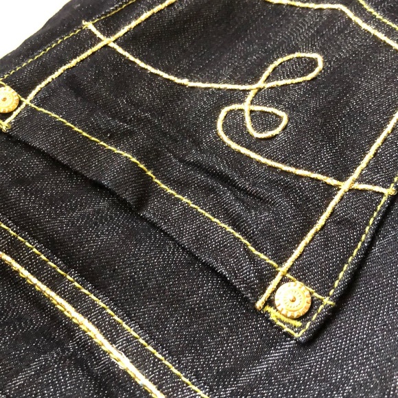 Gold Thread Stitch Dark wash jeans - Picture 2 of 5